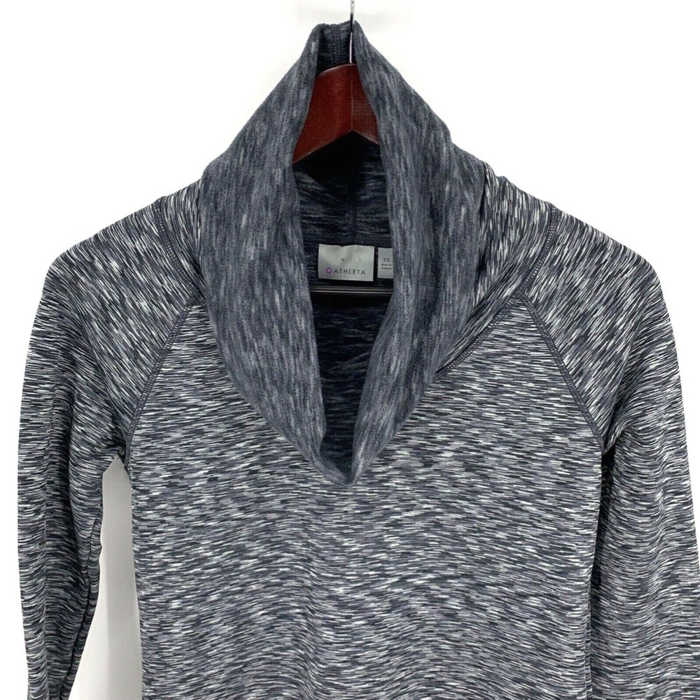 Athleta Tranquility Pullover Space Dye Gray Xs - image 3